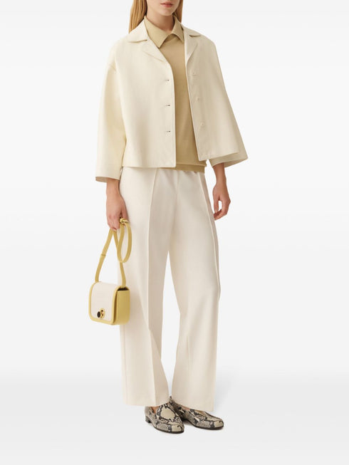 fine-knit polo top